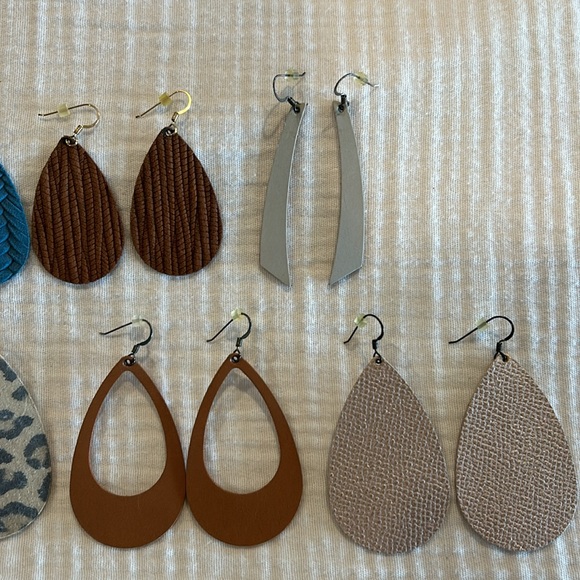 Bundle of 7 pairs of Nickel & Suede leather earrings - Picture 3 of 9